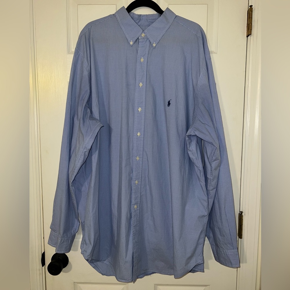 Ralph Lauren Men's Light Blue Button Down Shirt